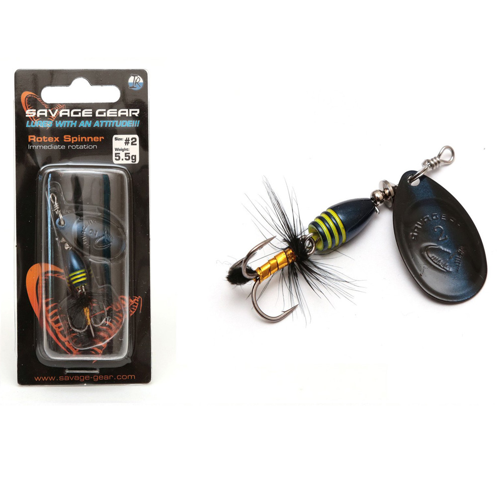 Блешня SAVAGE GEAR Rotex Spinner #2 5.5g BLACK PURPLE (44866