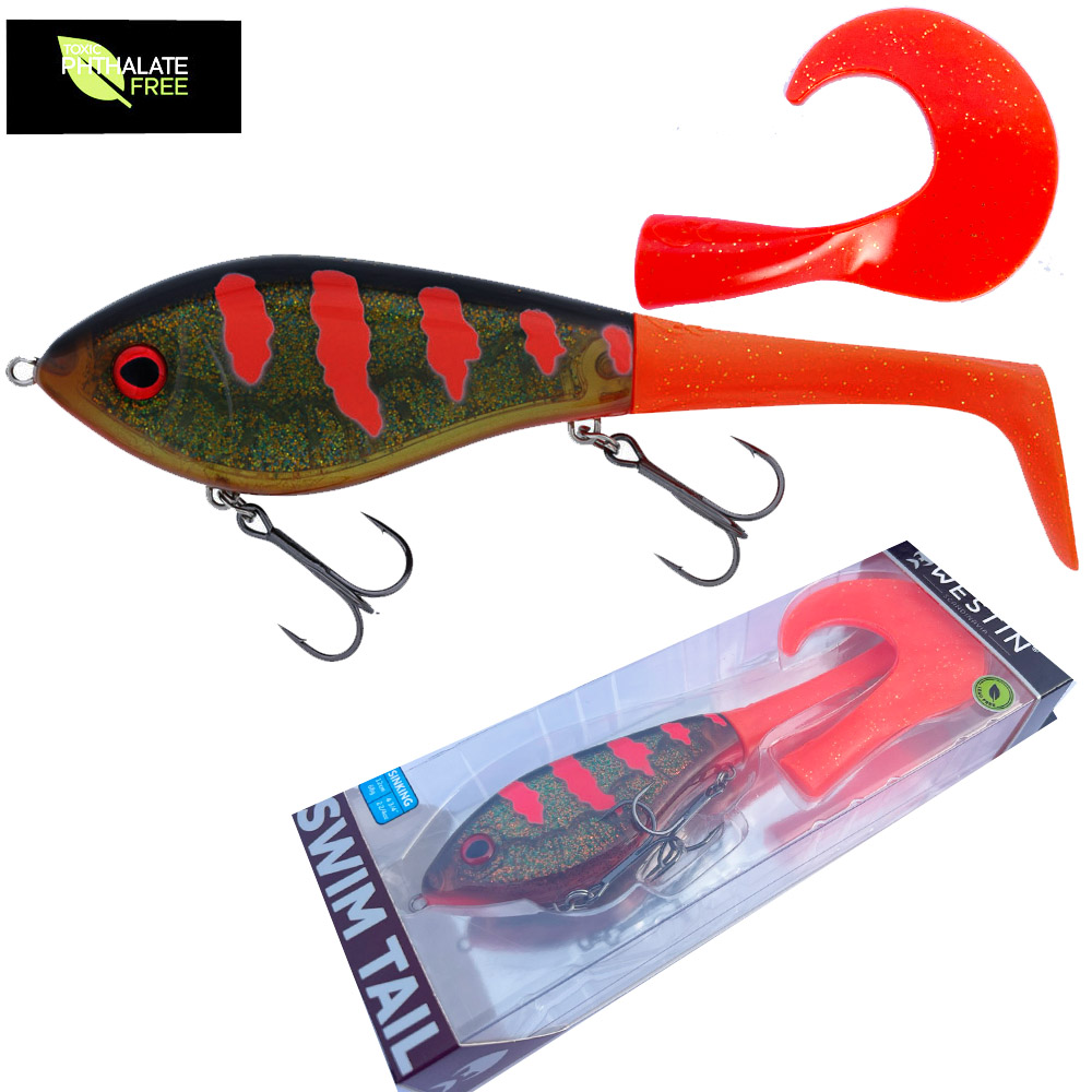 Westin Swim Tail Hybrid 12cm 68g Sinking 3D Motoroil Blood (P230